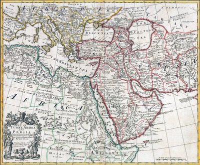 Karte der Türkei, Arabien und Persien, nach Guillaume de L